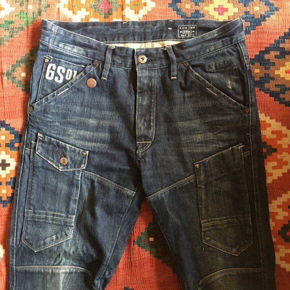 HP:G-STAR Men's "Raw" Denim Cargo Jeans - 32X32 - Picture 9 of 9